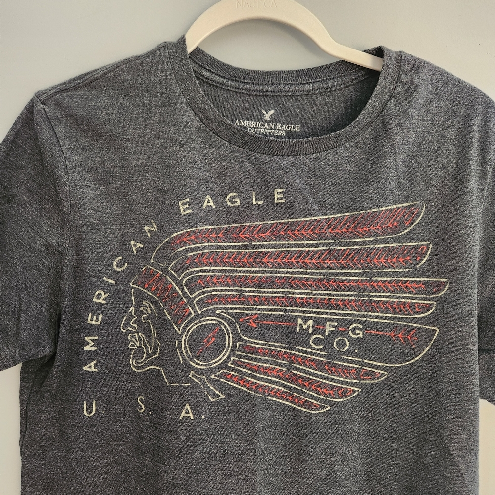 AEO Classic Fit M T-shirt With Native American Chief Head - Picture 2 of 11